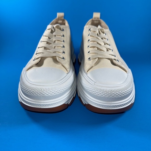 New Taxi Platform Canvas Sneakers - Beige - Picture 6 of 9